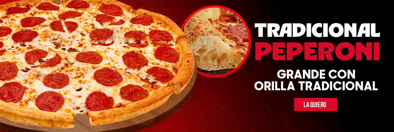 Pizza Tradicional Pepperoni - Grande con Orilla Tradicional